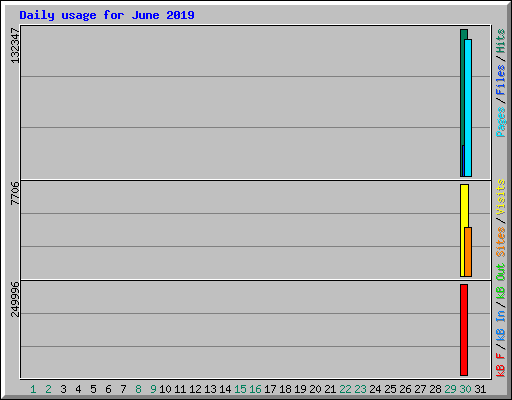 Daily usage for June 2019