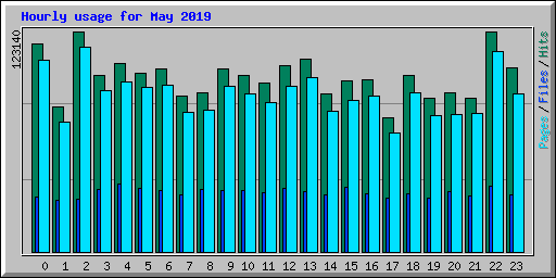 Hourly usage for May 2019