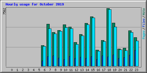 Hourly usage for October 2019