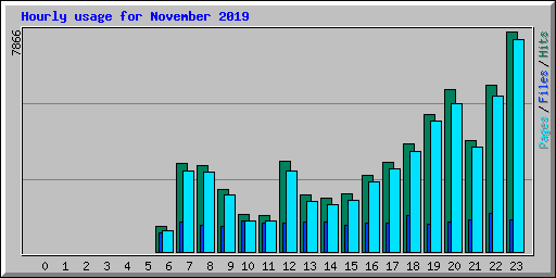 Hourly usage for November 2019