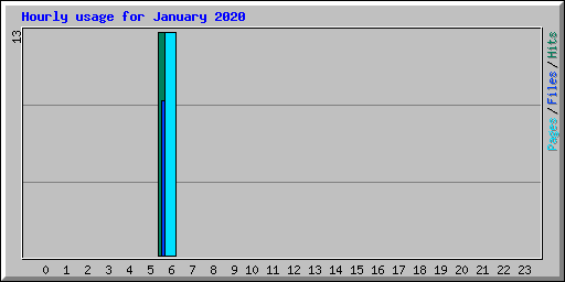 Hourly usage for January 2020